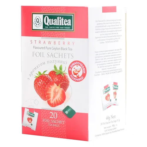 Чай чорний Qualitea Полуниця 2г*20шт
