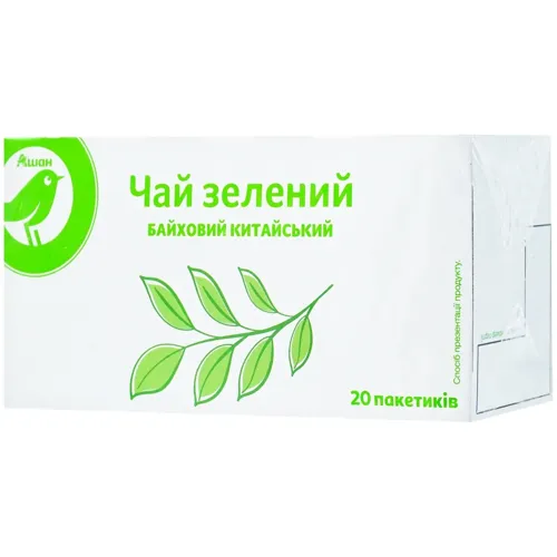 Чай зелений Ашан 1,5г*20шт