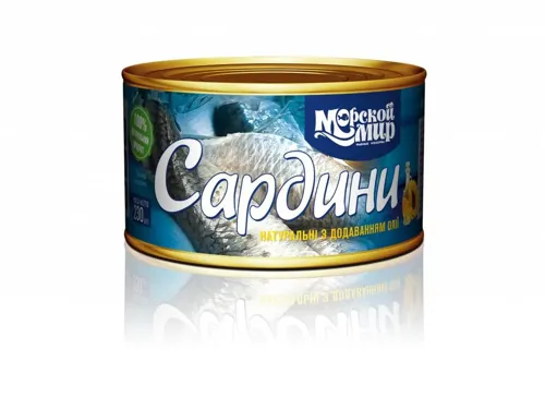 Сардина (з додаванням олії) №5 "Морський світ" 230г