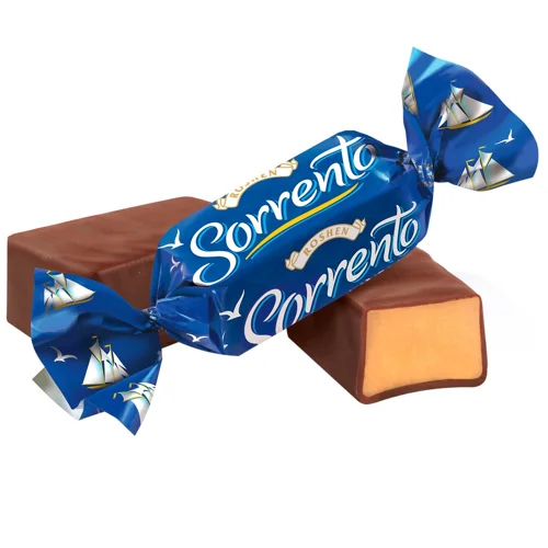 Цукерки Roshen Sorrento глазуровані з кремовою начинкою та бренді