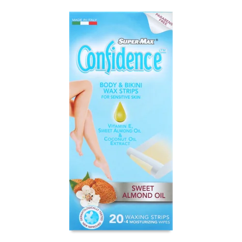 Воскові Полоски Для Депіляції Тіла Чутлива Шкіра Confidence Super-Max, 20шт