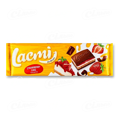 Шоколад Roshen Lacmi Strawberry cake молочний, 300г