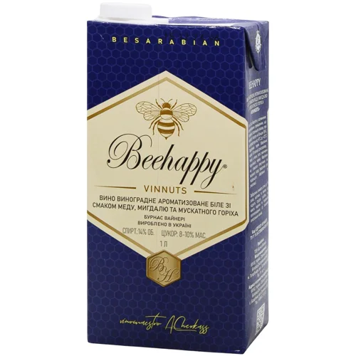 Вино Beehappy Vinnuts ароматизоване біле 14% 1л