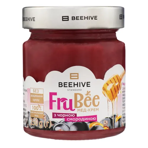 Крем-мед з чорною смородиною FruBee Beehive с/б 250г
