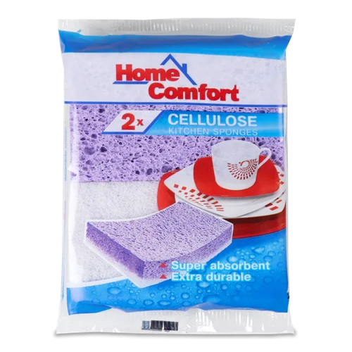 Губки Кухонні Home Comfort Целюлоза, Вищий ґатунок, Упаковані, 4 шт