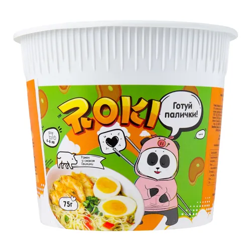 Рамен швидкого приготування зі смаком свинини Roki 75г