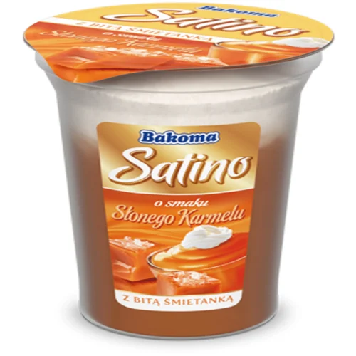 Десерт Bakoma Satino зі смаком карамелі 2,4%, 165г