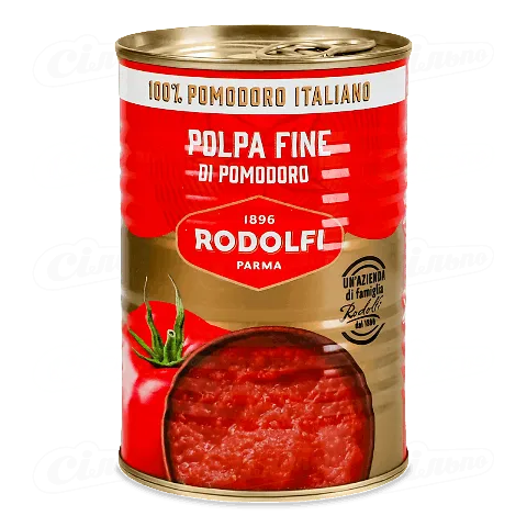Томати Rodolfi очищені різані, 400г