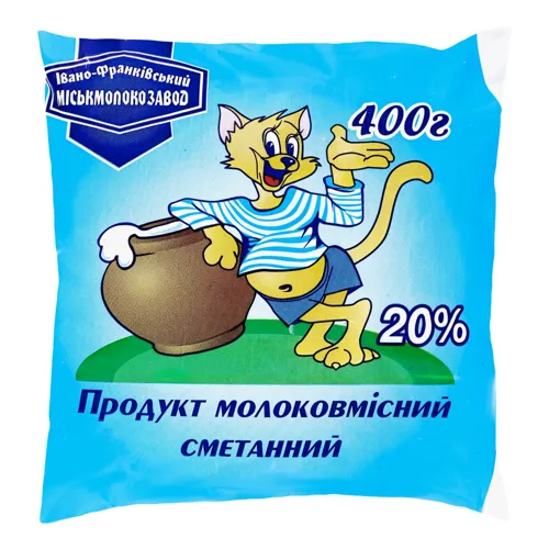 Продукт молоковмісний 20% Сметанний Івано-Франківський міськмолзавод м/у 400г