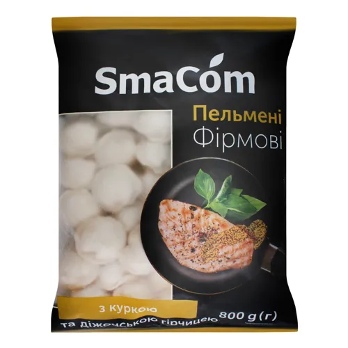 Пельмені курячі з діжонською гірчицею Фірмові Smacom м/у 800г