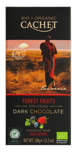 CACHET ЧОР 57% ЛІСОВІ ФРУКТИ 100Г