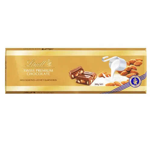 Шоколад молочний Lindt Молоко мигдаль 300г