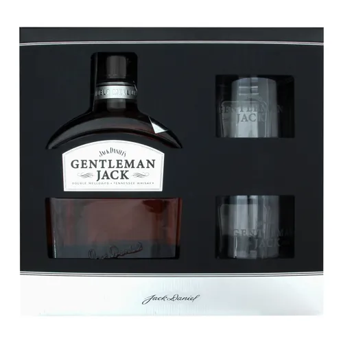Набір Jack Daniel's Віскі Gentleman Jack 40% 0.7л + 2 стакана 1шт