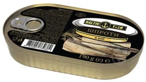 Шпроти в олії 190г з/б ключ ТМ BALTIC FISH