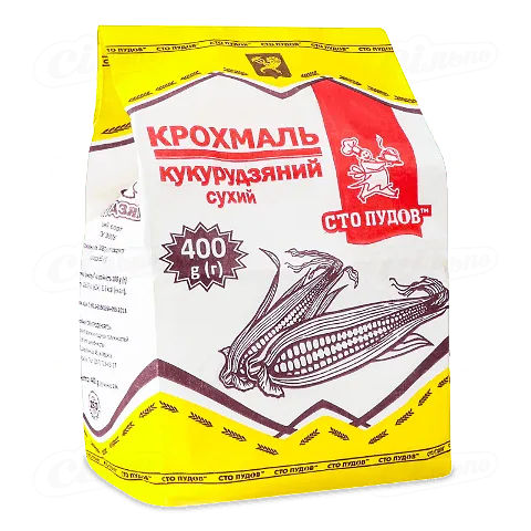 Крохмаль «Сто пудів» кукурудзяний, 0,4кг