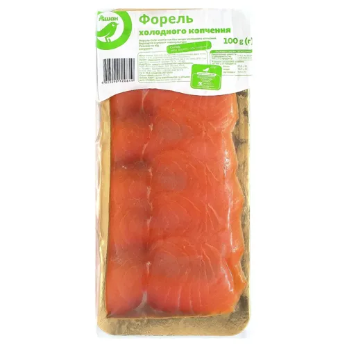 Форель Ашан холодного копчення скибочки 100г