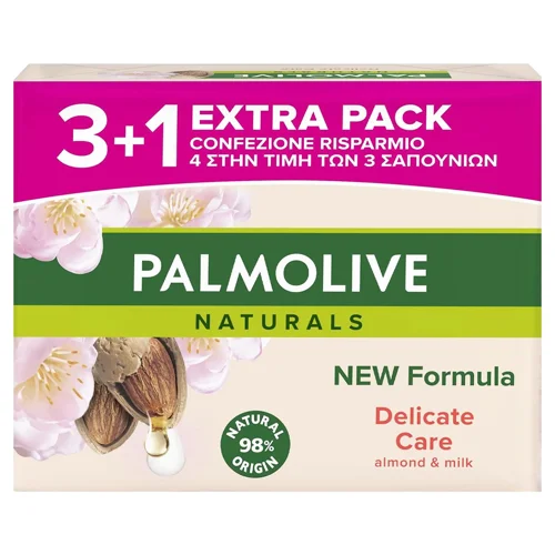 Мило тверде Palmolive Naturals Мигдальне молочко 4шт*90г