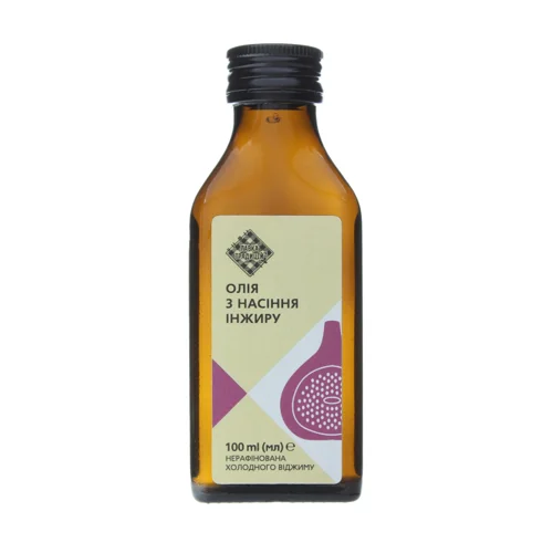 Олія З Насіння Інжиру Холодного Віджиму Нерафінована, с/пл 100мл