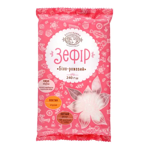 Зефір Біло-рожевий Богуславна м/у 240г