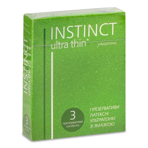 Презервативи Instinct латекс ультратонкі зі змащенням