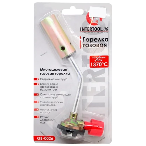 Пальник газовий Intertool з регулятором 23мм GB-0026