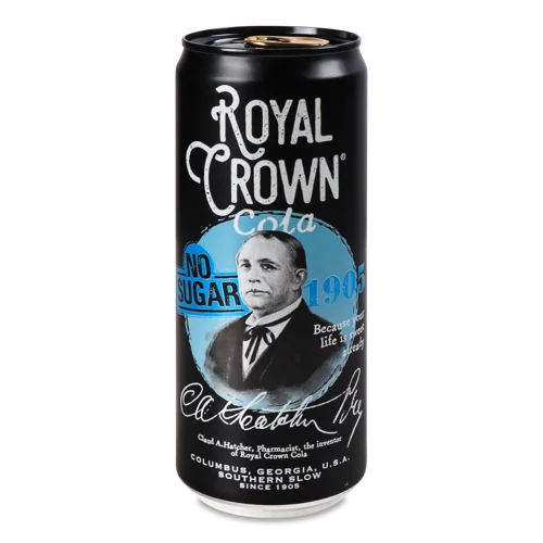 Напій Royal Crown Cola Без Цукру, В/ґ, З/б, 0.33 Л