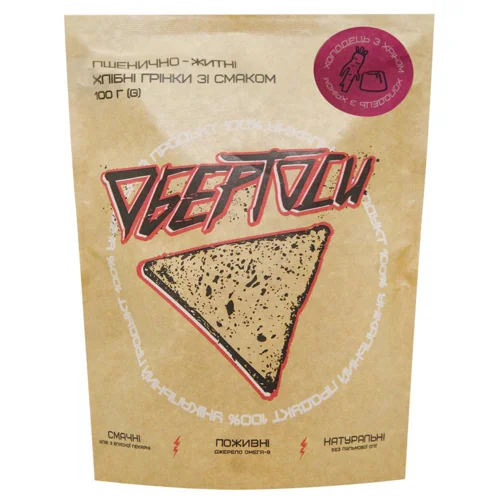 Грінки Обертоси зі смаком холодцю з хріном 100г