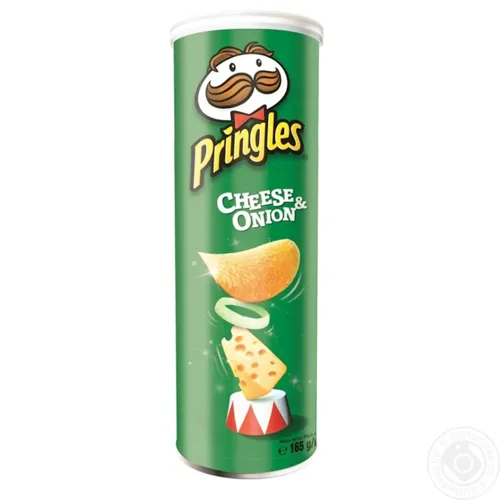 Чіпси Pringles картопляні зі смаком сиру та цибулі 165г