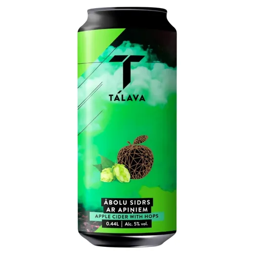 Сидр Talava яблучний з хмелем напівсолодкий 5% 0,44л