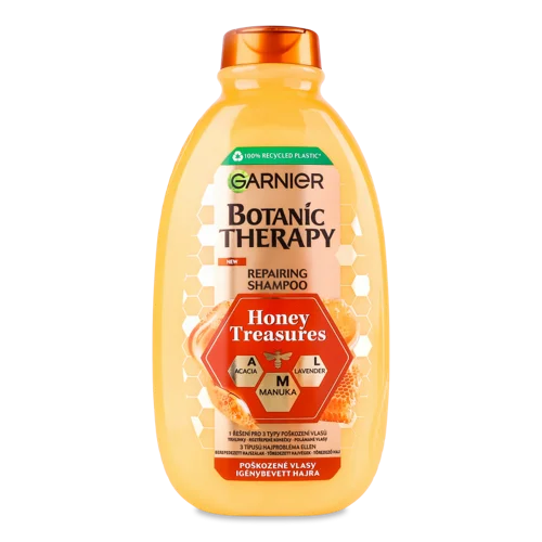 Шампунь Відновлювальний Honey Treasures Botanic Therapy Garnier, для пошкодженого волосся, 400мл