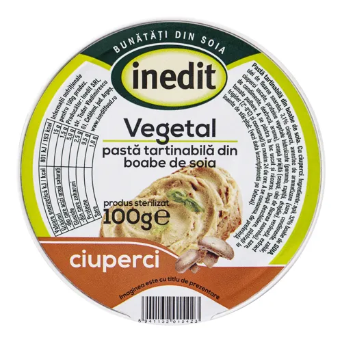 Паштет вегетаріанський соєвий з грибами Inedit 100г