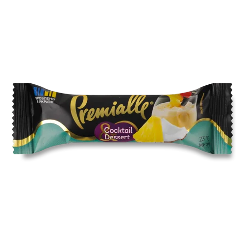 Сирок глазурований 23% Кокос-Ананас з Ароматом Коктейль Піна Колада, Premialle, м/у 36г