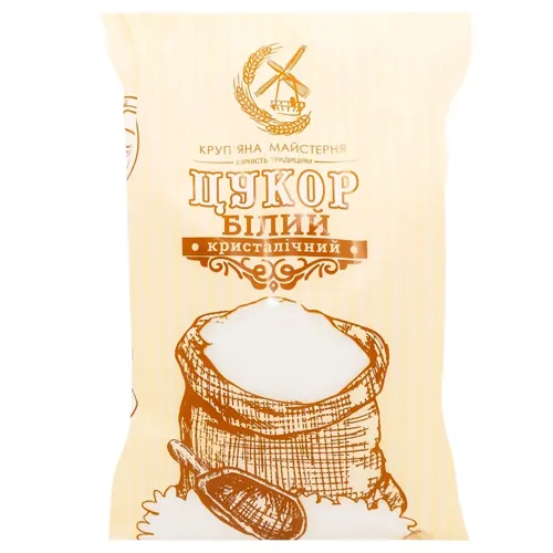 Цукор Круп'яна майстерня білий кристалічний 1 кг