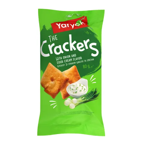 Крекер зі смаком цибулі та сметани The Crackers Yarych м/у 80г