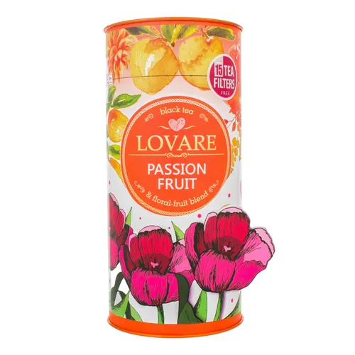 Чай чорний Lovare Пристрасний фрукт листовий з ягодами і фруктами 80г