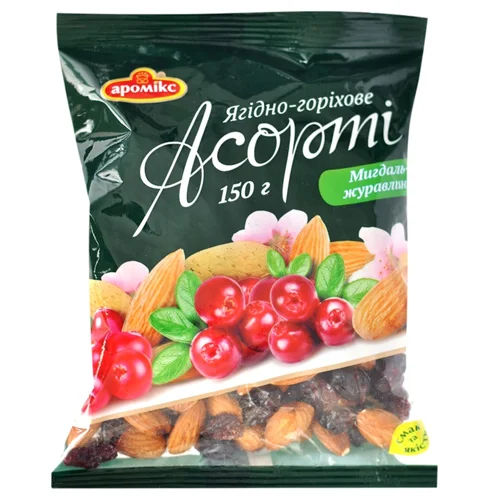 Асорті Аромікс мигдаль-журавлина 150г