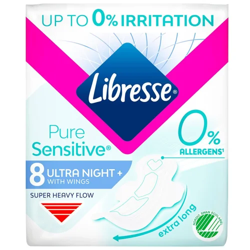 Прокладки гігієнічні Libresse Pure Sensitive Ultra Night 8шт