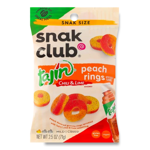 Цукерки Snak Club Tajin зі смаком персика жувальні