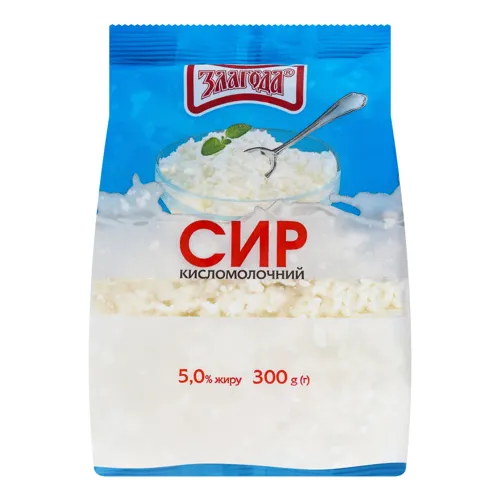 Сир кисломолочний 5% Злагода м/у 300г