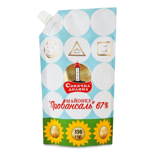 Майонез Вищого Ґатунку Провансаль Сонячна Долина, 67%, д/п, 350г