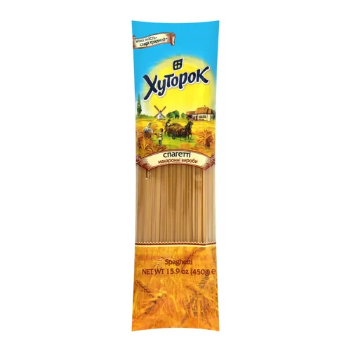 Вироби макаронні Spaghetti Хуторок м/у 450г
