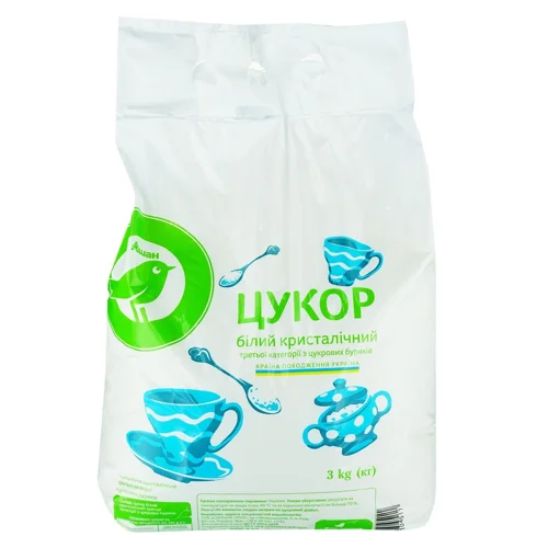 Цукор Auchan білий кристалічний 3кг