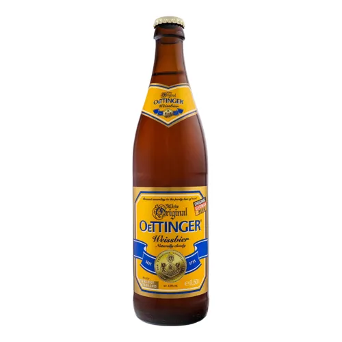 Пиво 0.5л 4.9% світле нефільтроване пастеризоване Weissbier Oettinger