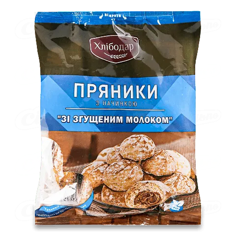 Пряники Хлібодар з начинкою зі згущеним молоком, 225г