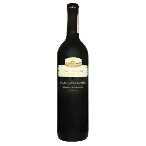 Вино 0.75л 10-12% червоне напівсолодке Алазанська долина Badagoni пл