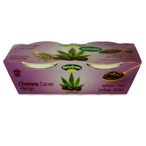Десерт рослинний органічний з насіння коноплі з шоколадом NaturGreen к/у 2х125г