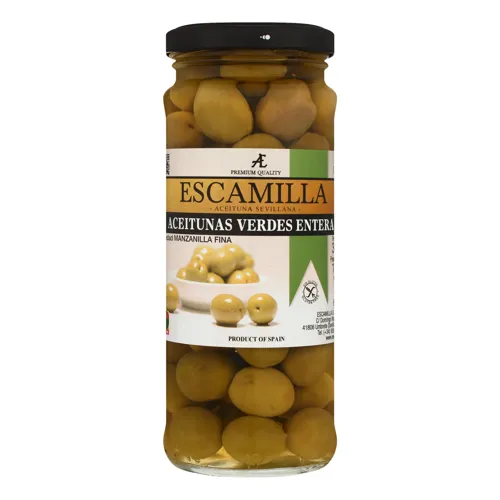 Оливки зелені з кісточкою Мансанільо Escamilla с/б 340г