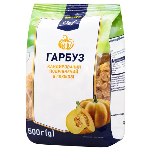 Гарбуз Metro Chef кандирований подрібнений в глюкозі 500г