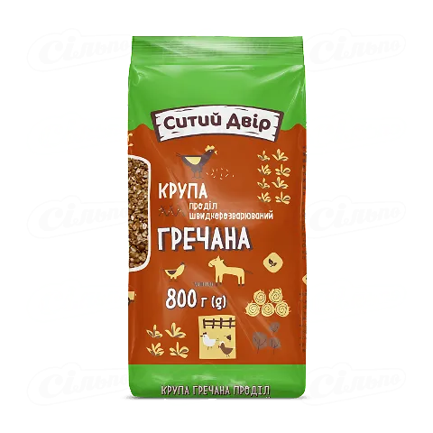 Крупа гречана «Ситий двір» проділ, 800г