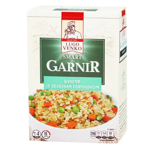 Булгур Lugo Venko Smart Garnir з зеленим горошком 216г